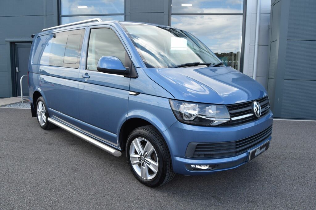 Volkswagen Transporter 2.0 Tdi T32 Bluemotion Tech Highline Kombi Double Blue #2