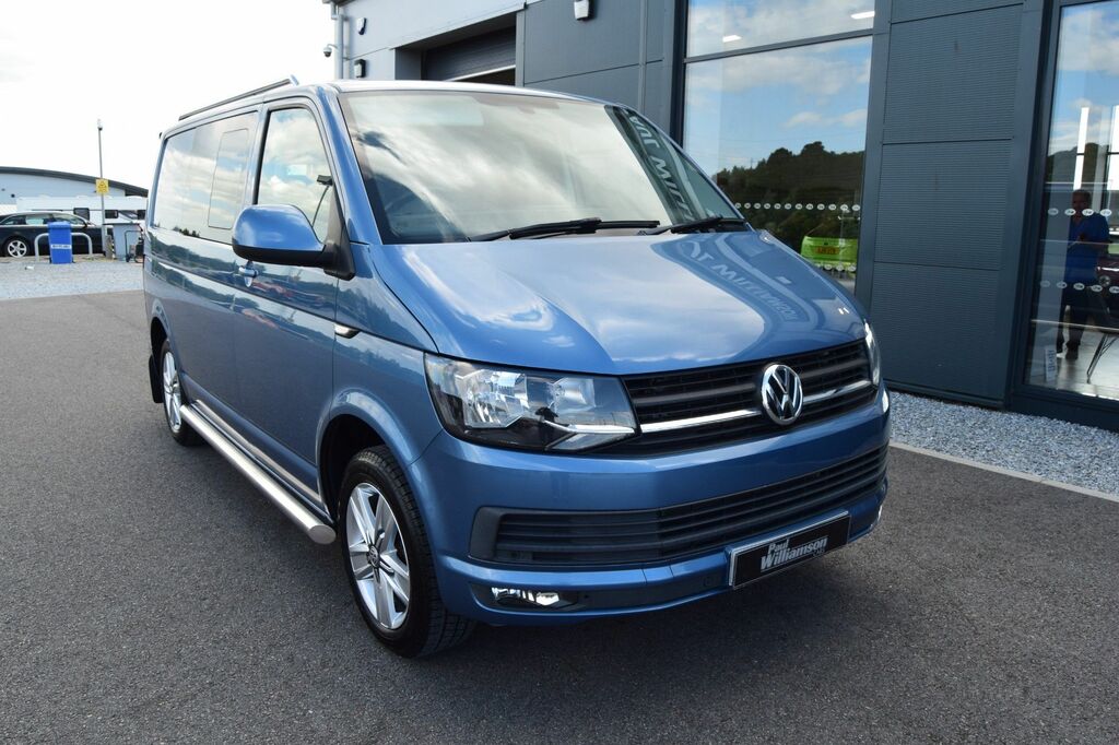 Volkswagen Transporter 2.0 Tdi T32 Bluemotion Tech Highline Kombi Double Blue #6