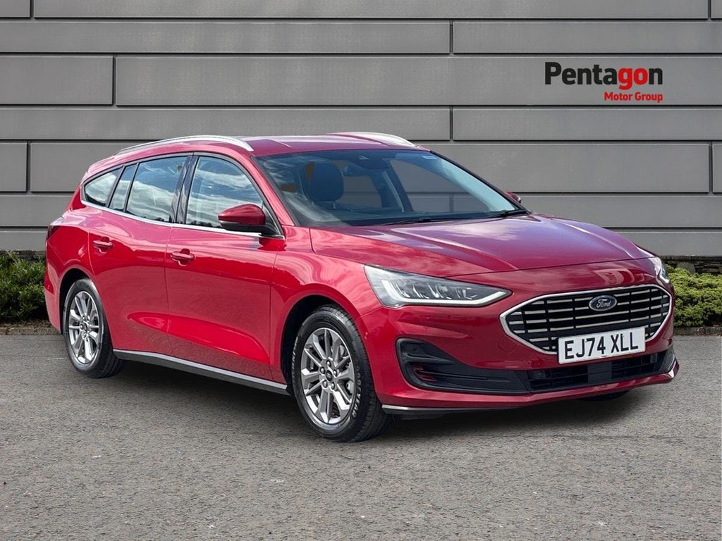 Ford Focus 1.0T Ecoboost Mhev Titanium Estate Hybr EJ74XLL Red