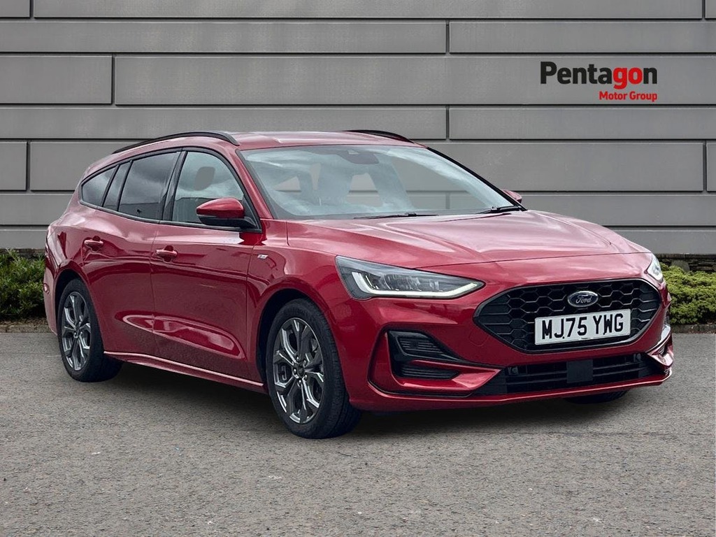 Ford Focus 1.0T Ecoboost Mhev St Line Estate Hybri MJ75YWG Red