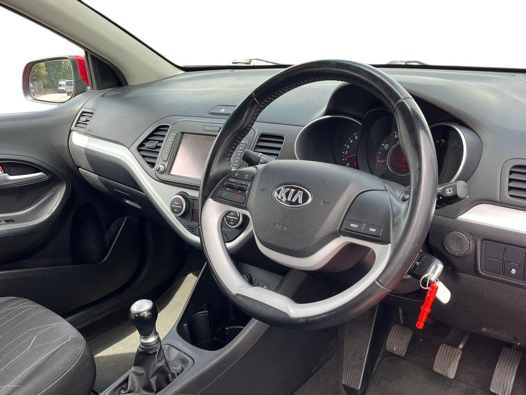 Kia Picanto 1.25 3 Hatchback Euro 6 Snav FJ66VYE Red #5