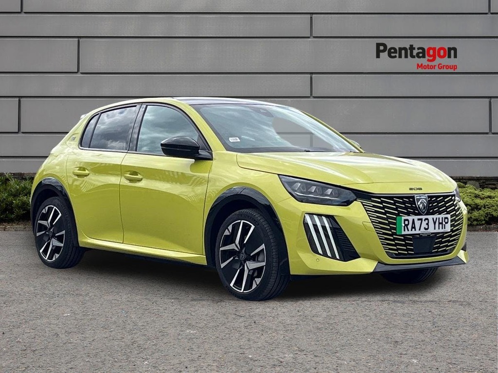 Peugeot e-208 51Kwh Gt Hatchback 11Kw Charger Yellow