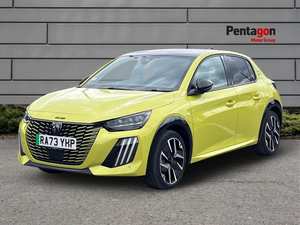 Peugeot e-208 51Kwh Gt Hatchback 11Kw Charger Yellow #3