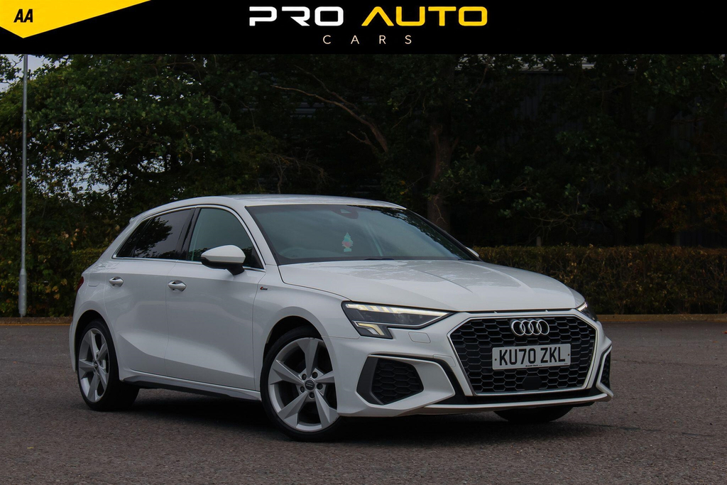 Audi A3 1.0 Tfsi 30 S Line Sportback Euro 6 Ss White