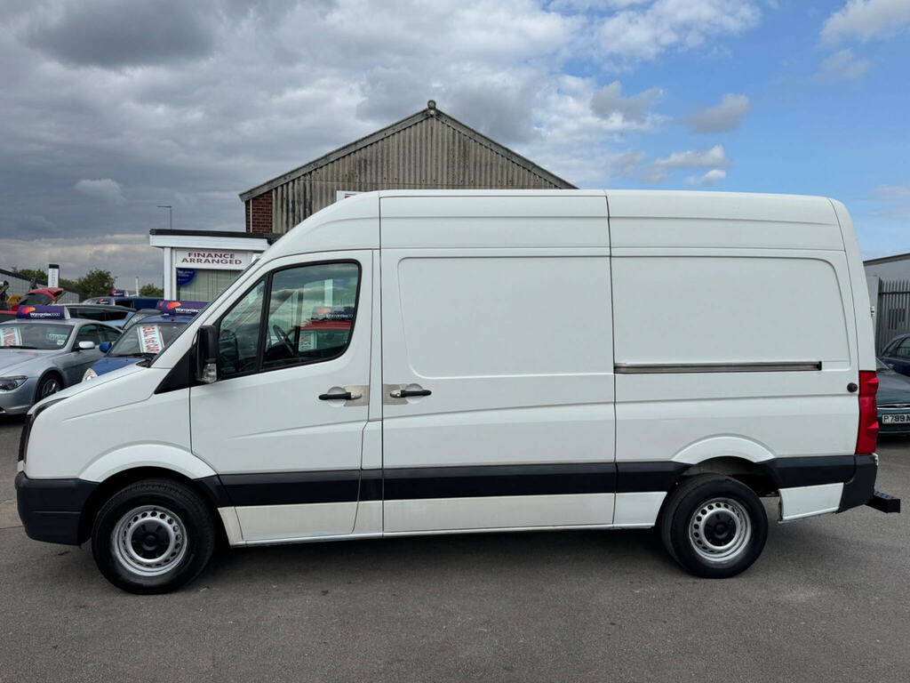 Volkswagen Crafter Cr35 Tdi 109 Lwb 3 Seat Double Cab Alloy Dropside White #8