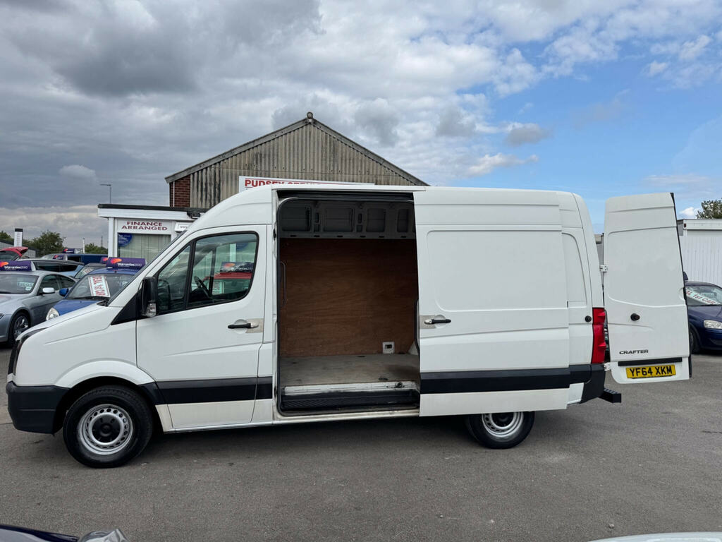 Volkswagen Crafter Cr35 Tdi 109 Lwb 3 Seat Double Cab Alloy Dropside White #9