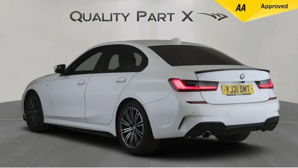 BMW 3 Series Saloon YJ21DMT White #4