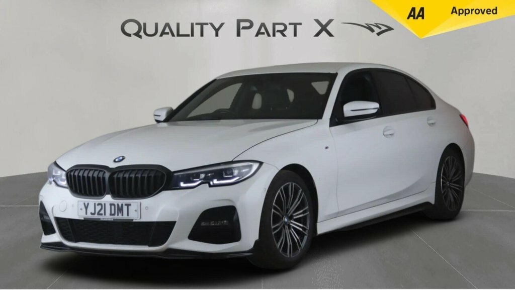 BMW 3 Series Saloon YJ21DMT White #2