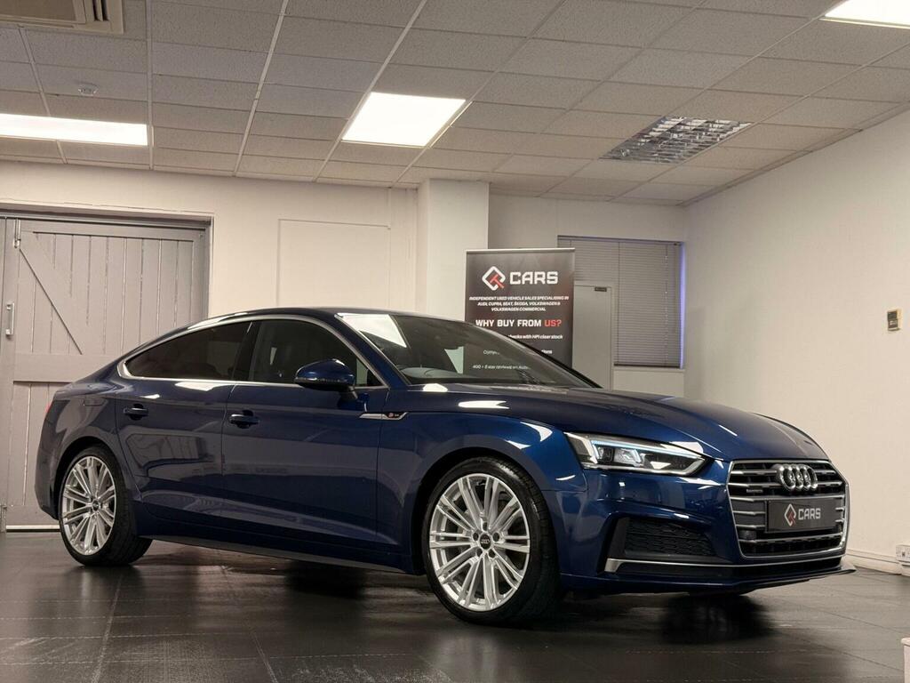 Audi A5 Hatchback 2.0 Tdi S Line Sportback S Tronic Quattr YC17XON Blue #4