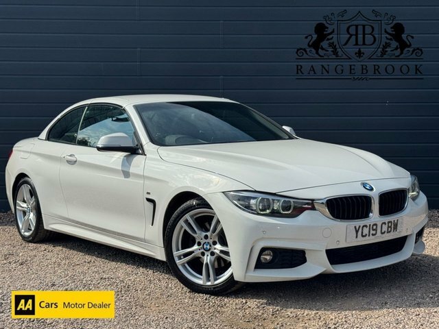 BMW 4 Series 2019 2.0 420D M Sport Convertible White
