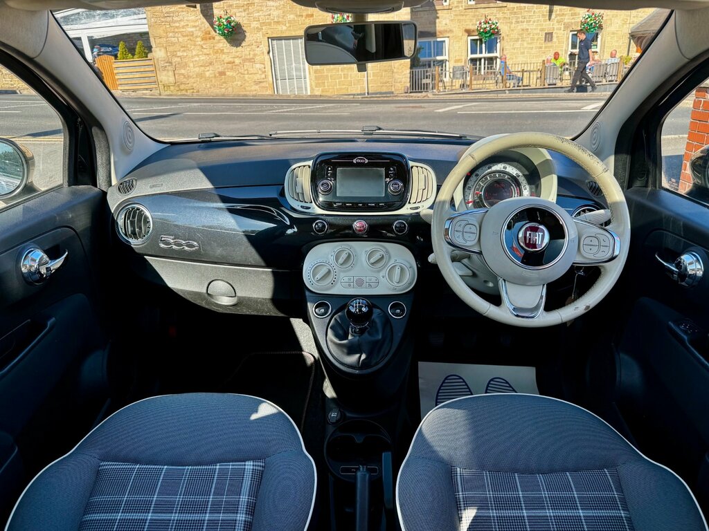 Fiat 500 1.2 Lounge Hatchback Euro 6 Ss Black #3