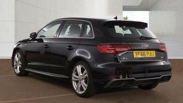 Audi A3 1.6 Tdi S Line Sportback S Tronic Euro 6 Ss Black #3