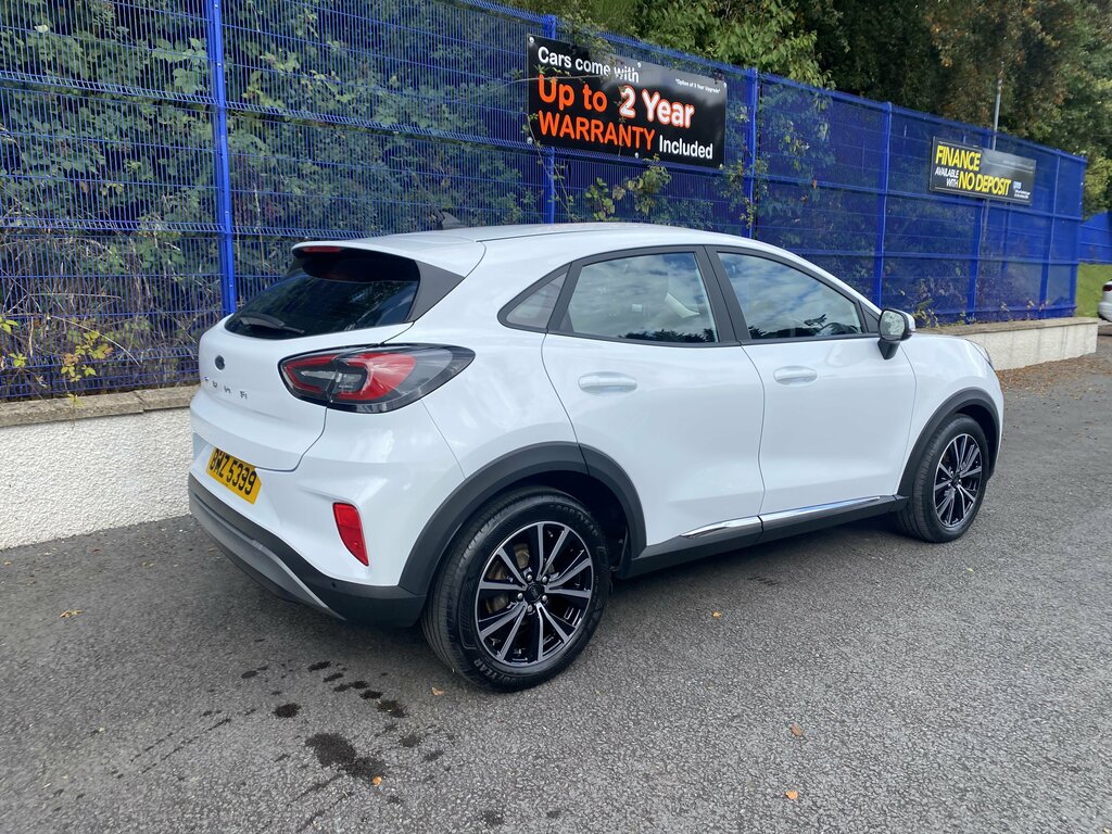 Ford Puma 2023 Ford Puma 1.0 Ecoboost Hybrid Titanium BMZ5399 White #3