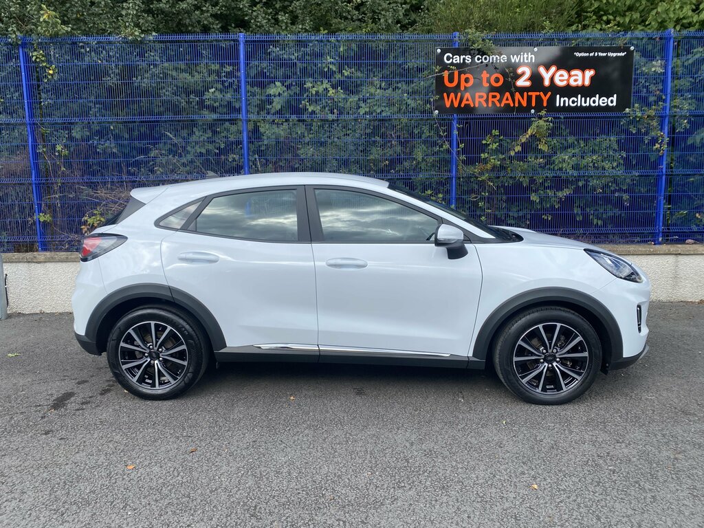 Ford Puma 2023 Ford Puma 1.0 Ecoboost Hybrid Titanium BMZ5399 White #2