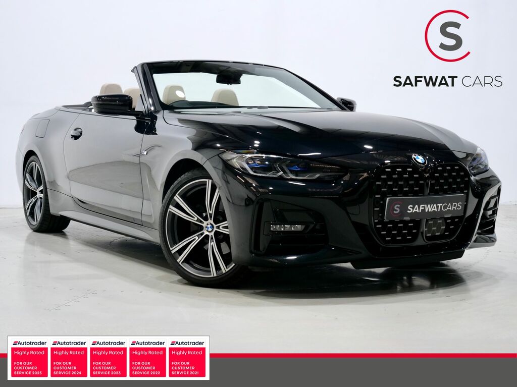 BMW 4 Series 2021 2.0 420I M Sport Convertible Black