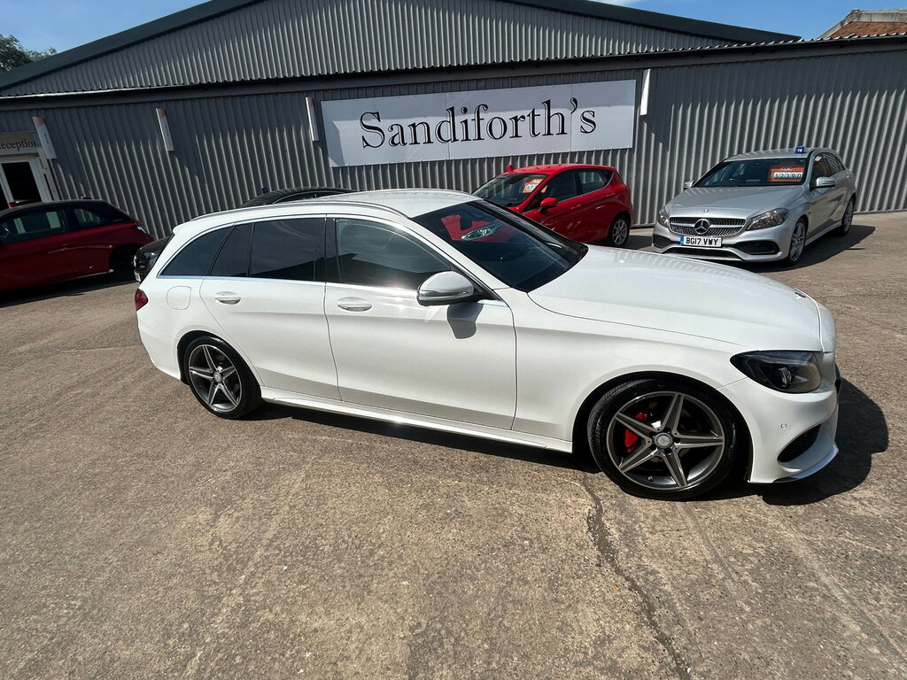 Mercedes-Benz C Class 2.1 C220 Bluetec Amg Line Estate G-tron White #3