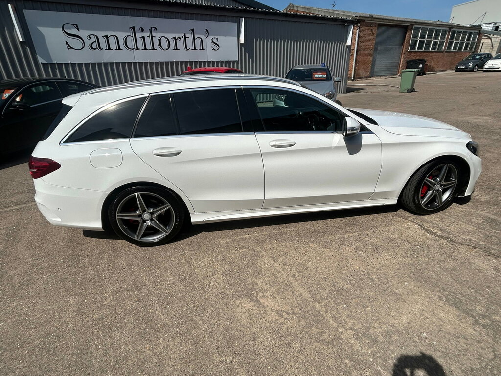 Mercedes-Benz C Class 2.1 C220 Bluetec Amg Line Estate G-tron White #4