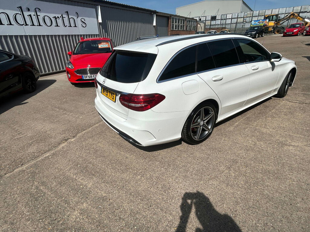Mercedes-Benz C Class 2.1 C220 Bluetec Amg Line Estate G-tron White #5