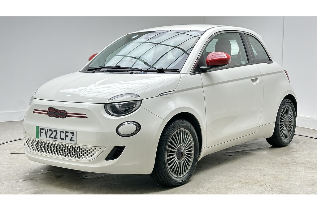 Fiat 500E Red White #6