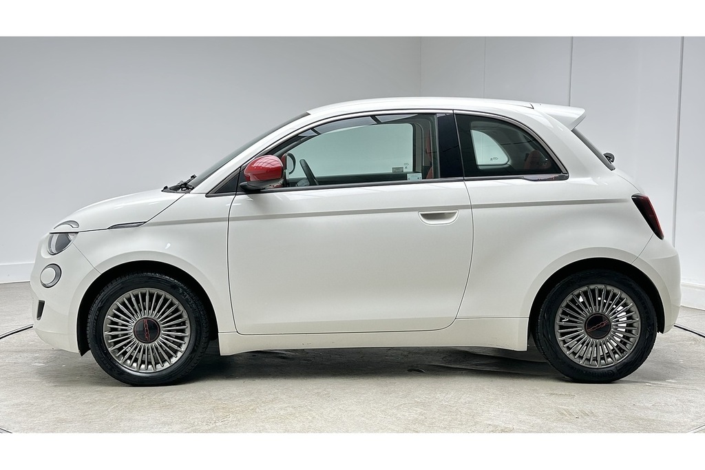 Fiat 500E Red White #5