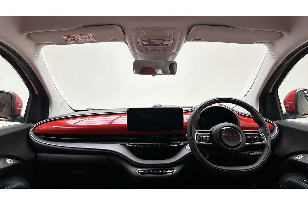 Fiat 500E Red White #2