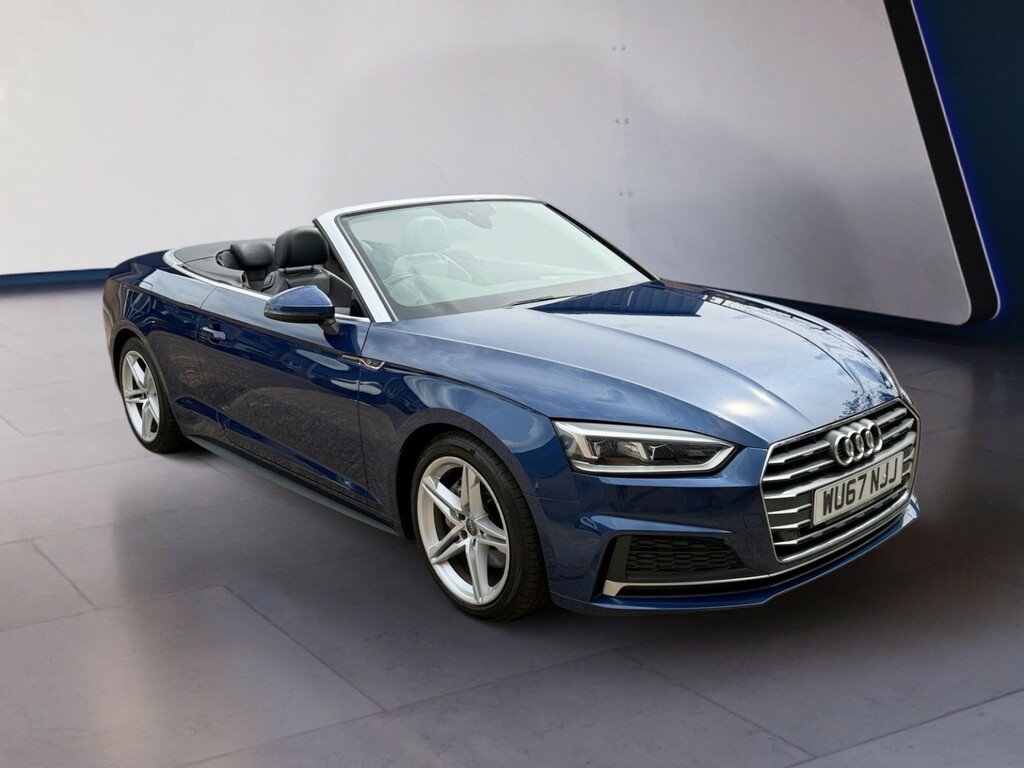 Audi A5 Convertible 2.0 Tdi S Line 201767 WU67NJJ Blue