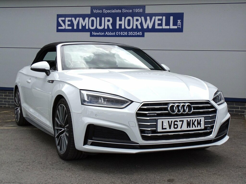 Audi A5 2.0 Tfsi S Line Convertible S Tronic Qu White #2