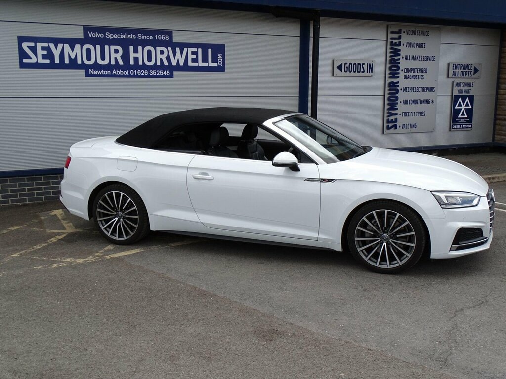 Audi A5 2.0 Tfsi S Line Convertible S Tronic Qu White #6