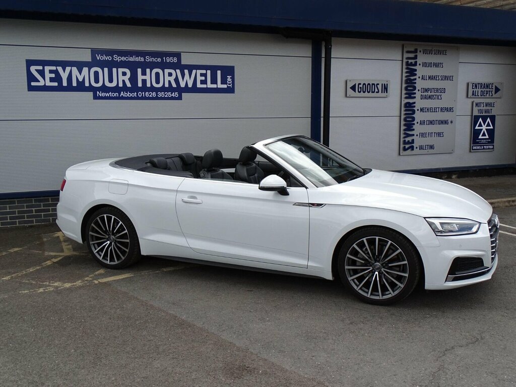 Audi A5 2.0 Tfsi S Line Convertible S Tronic Qu White #5