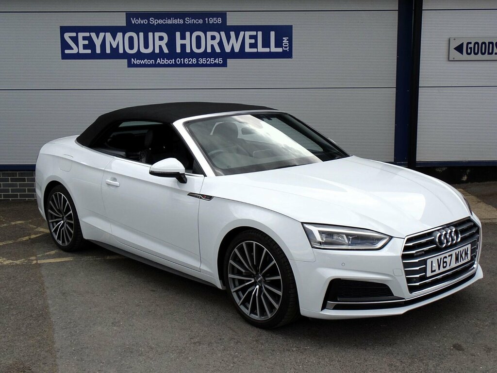 Audi A5 2.0 Tfsi S Line Convertible S Tronic Qu White #4