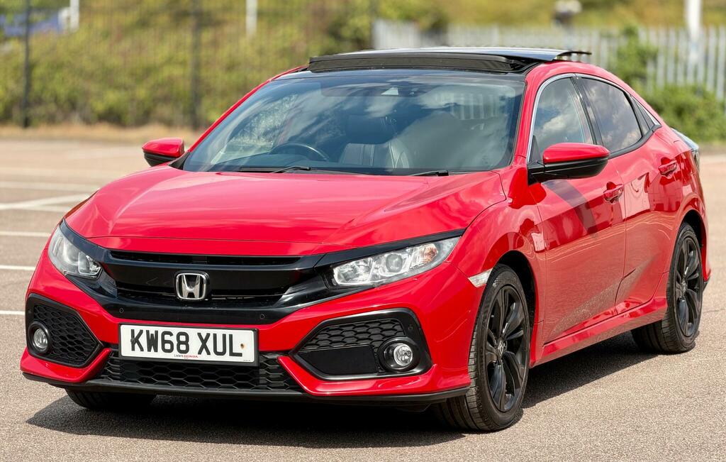 Honda Civic Ex Red #3