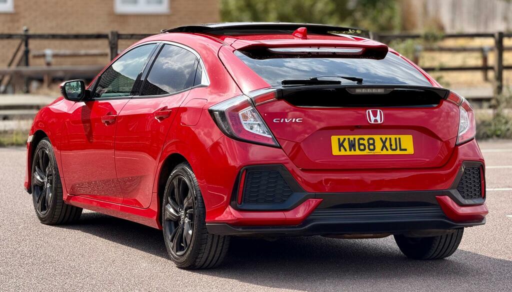 Honda Civic Ex Red #4