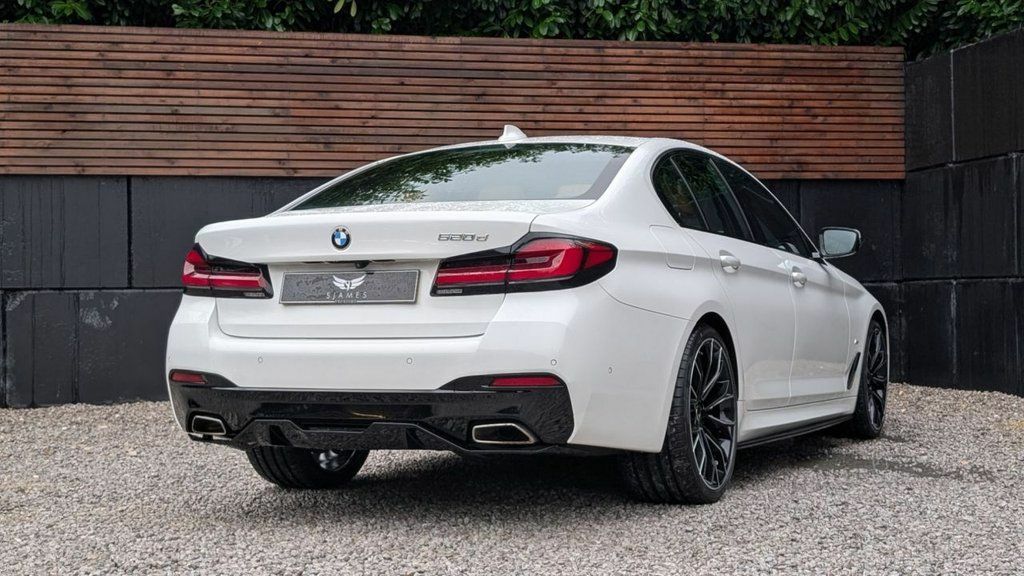 BMW 5 Series 2021 2.0 520D Mht M Sport Saloon Hybrid LD71PXT White #6