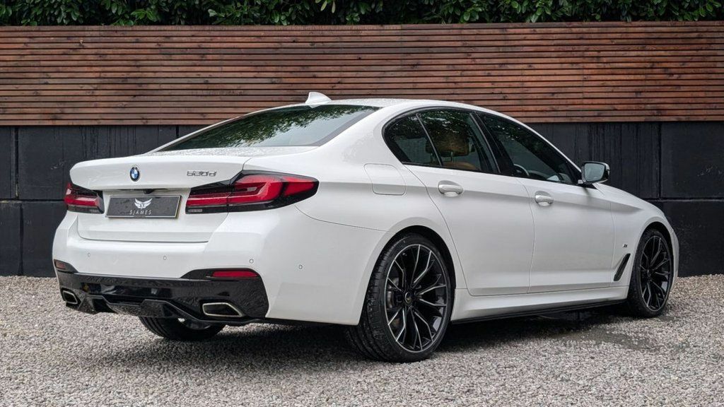 BMW 5 Series 2021 2.0 520D Mht M Sport Saloon Hybrid LD71PXT White #5