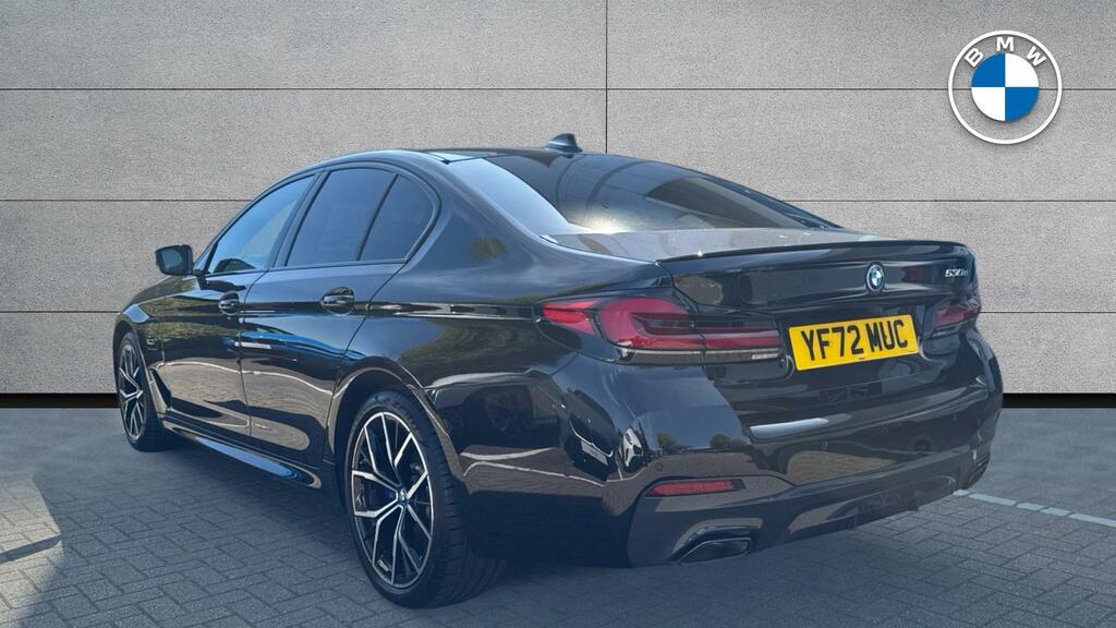 BMW 5 Series 530E M Sport Saloon Black #2