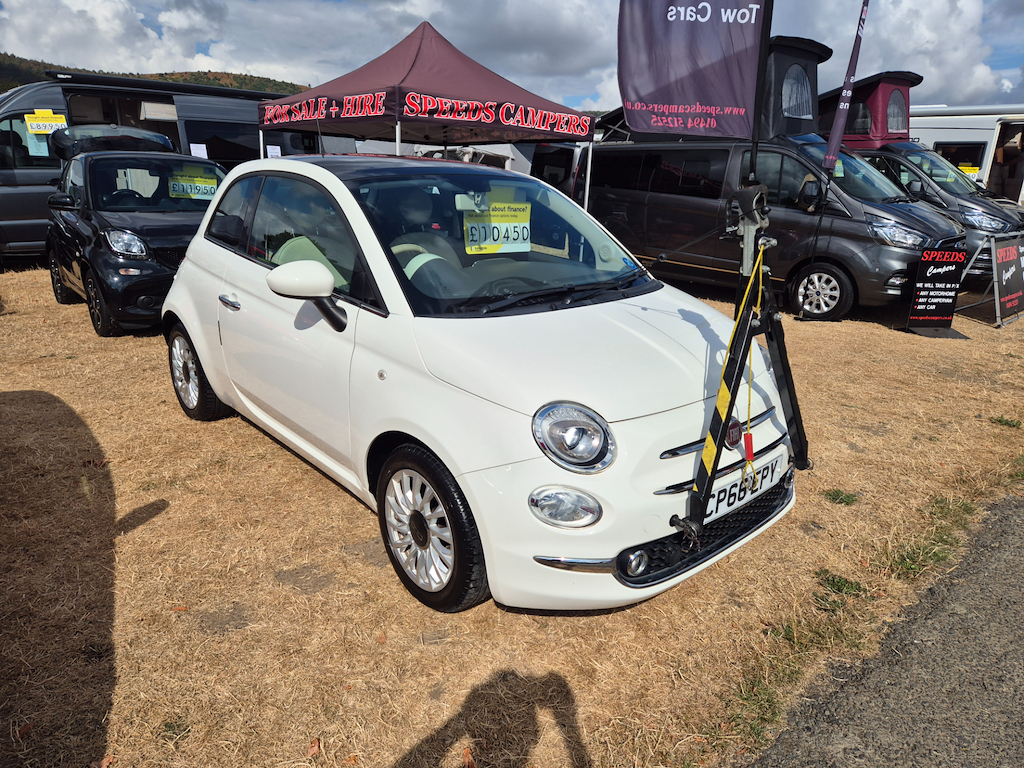 Fiat 500 1.2 Lounge Motorhome Tow Car Electronic Braked A White