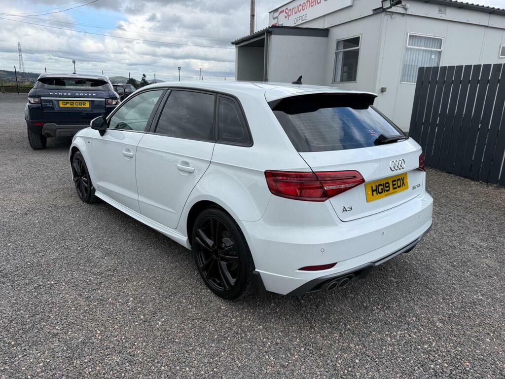 Audi A3 2.0 Tdi 35 S Line Sportback S Tronic Euro 6 S S White #4