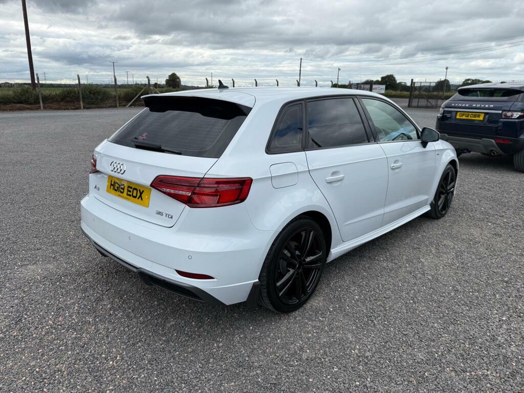 Audi A3 2.0 Tdi 35 S Line Sportback S Tronic Euro 6 S S White #3