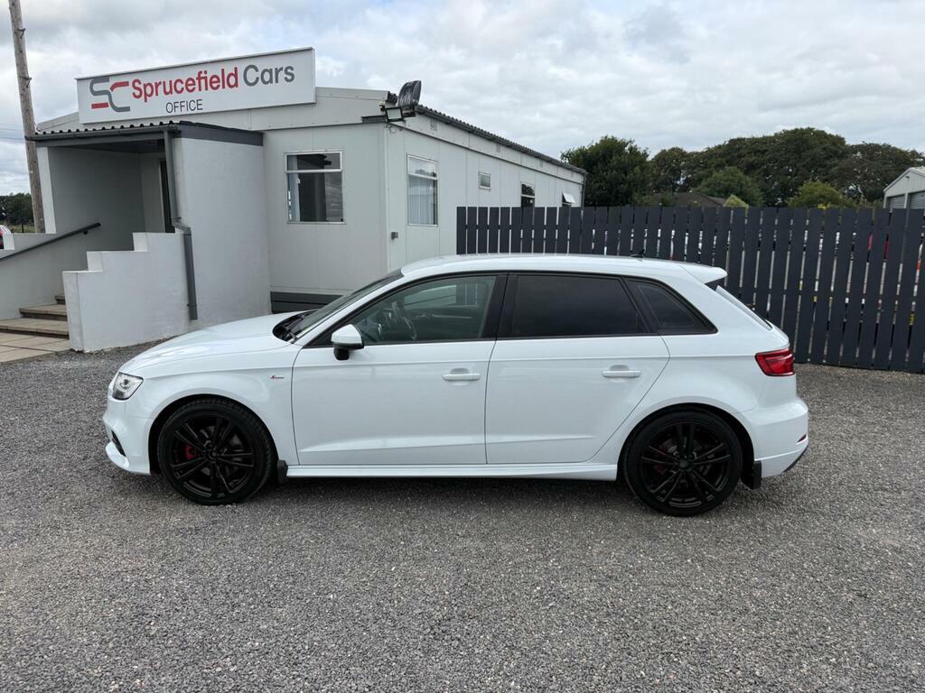 Audi A3 2.0 Tdi 35 S Line Sportback S Tronic Euro 6 S S White #6