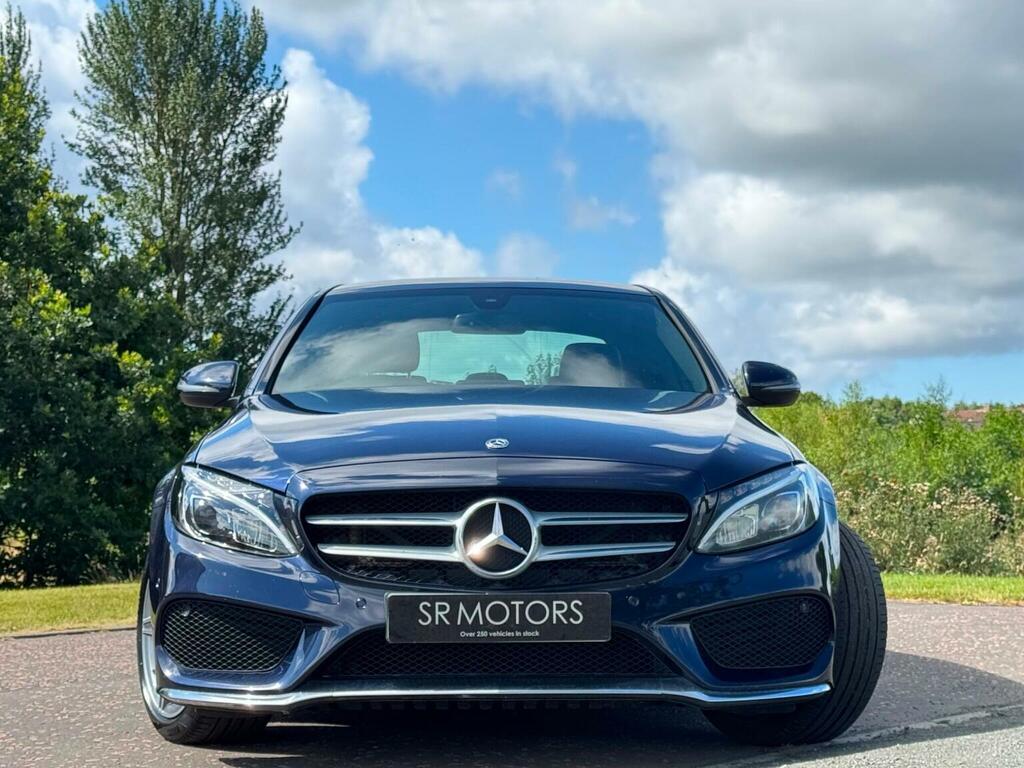 Mercedes-Benz C Class Saloon 2.0 C200 Amg Line Euro 6 Ss 201767 FX67LJJ Blue #2