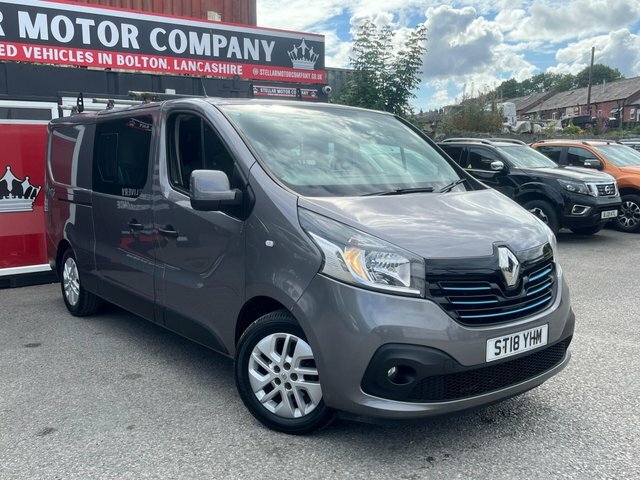 Renault Trafic 2018 1.6 Dci Energy 29 Sport Nav Crew Van Lwb Euro Grey #2
