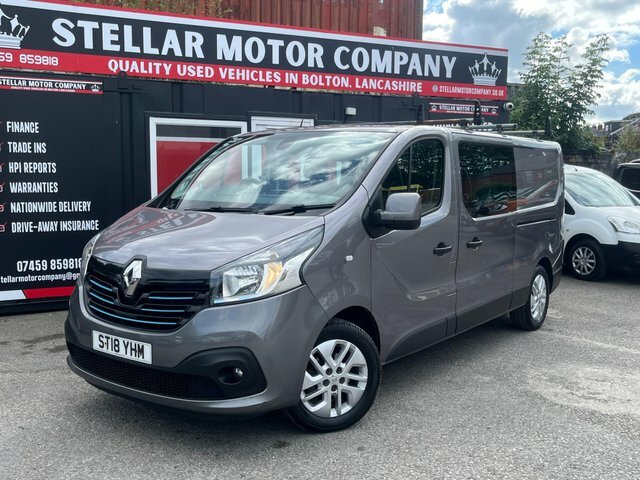 Renault Trafic 2018 1.6 Dci Energy 29 Sport Nav Crew Van Lwb Euro Grey