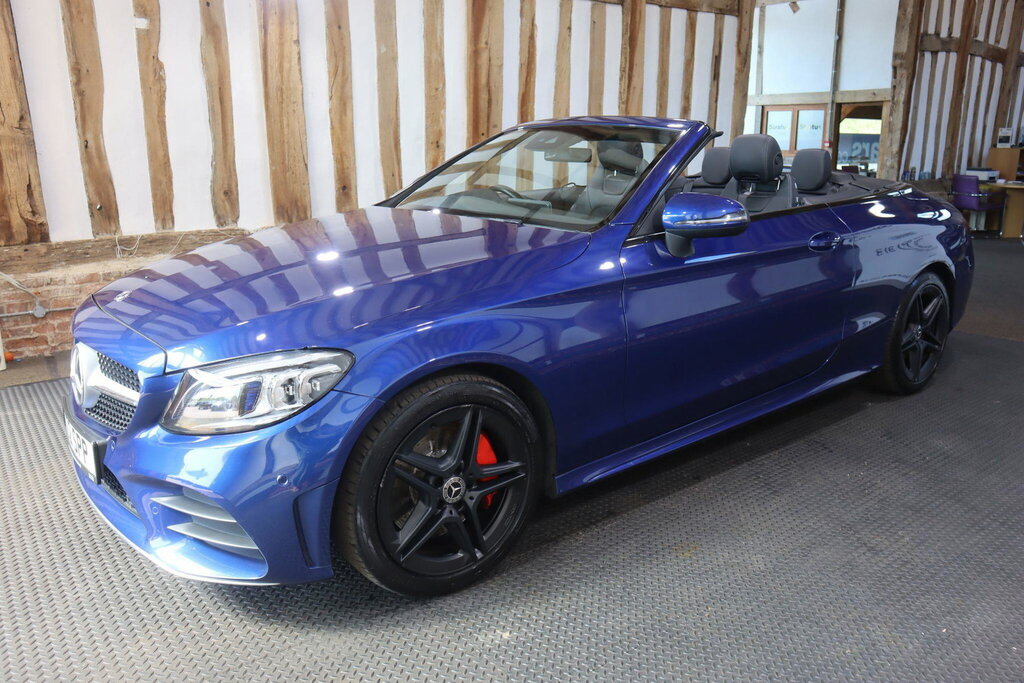 Mercedes-Benz C Class 2.0 C300d Amg Line Premium Cabriolet G-tronic E Blue #3