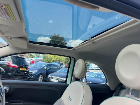 Fiat 500 Lounge Panoramic Roofair Con White #25