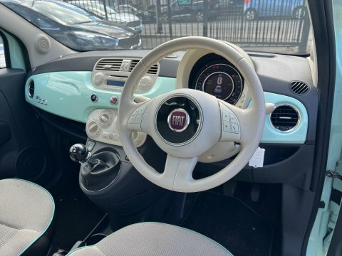 Fiat 500 Lounge Panoramic Roofair Con White #17