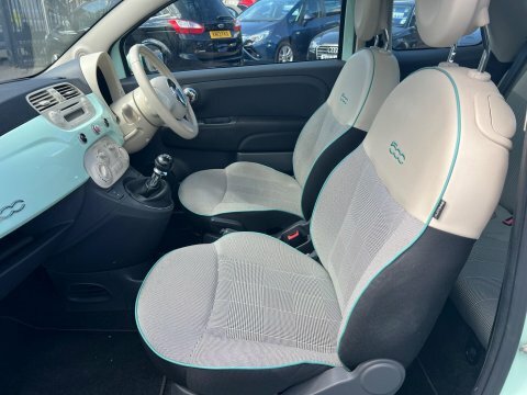 Fiat 500 Lounge Panoramic Roofair Con White #23