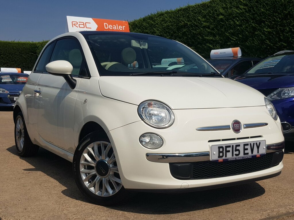 Fiat 500 1.2 Lounge - Pan Roof Only 39,000 Miles White