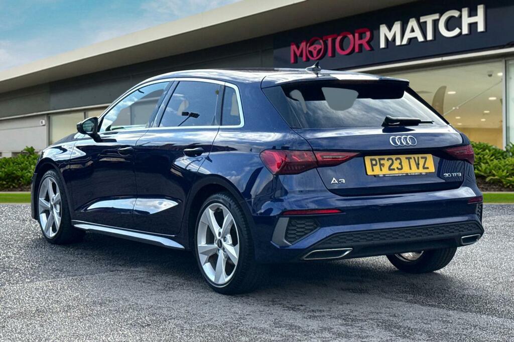 Audi A3 1.0 Tfsi 30 S Line Sportback S Tronic Euro 6 Ss PF23TVZ Blue #2