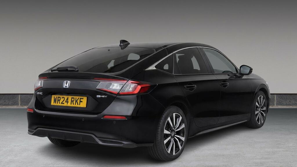 Honda Civic 2.0 Ehev Elegance Cvt Black #4