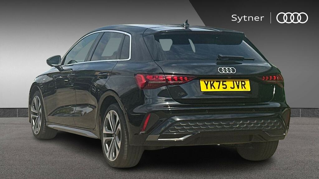 Audi A3 40 Tfsi E S Line S Tronic Tech Pack YK75JVR Black #3